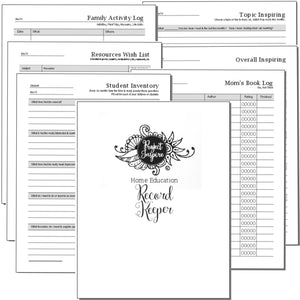 Home Education Record Keeper - Printable Planner